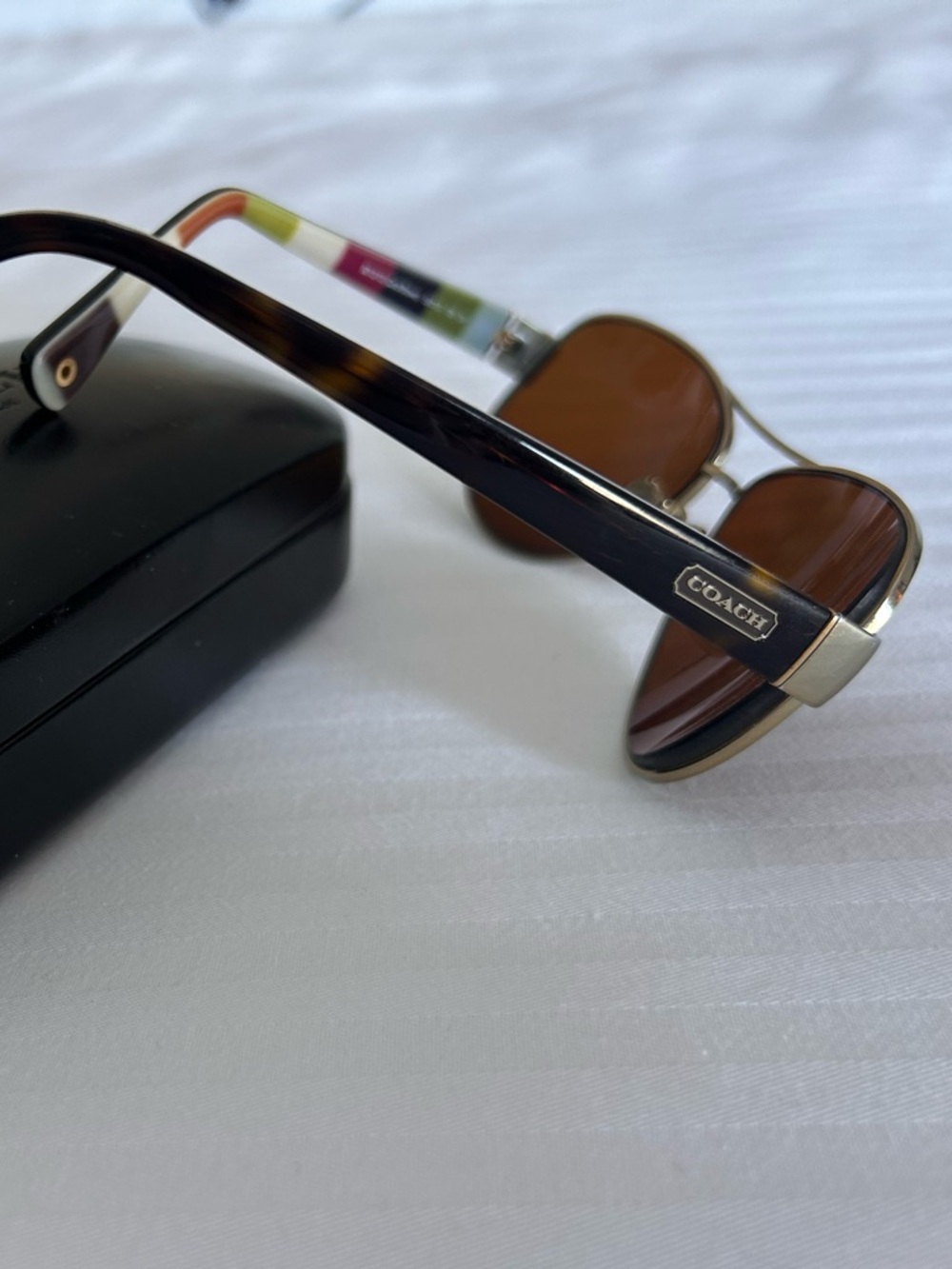 Coach Tortoiseshell Aviators